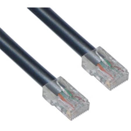 Cat5e Black Ethernet Patch Cable Bootless 10 Foot